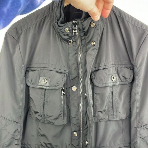 Hugo Boss Men’s L Black Military Utility Jacket Trim Fit Relaxed 38 Reg - Picture 6 of 14